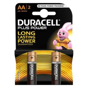 باتری قلمی دوراسل آمریکا آلکالاین مدل Plus Power Duralock بسته 2 عددی